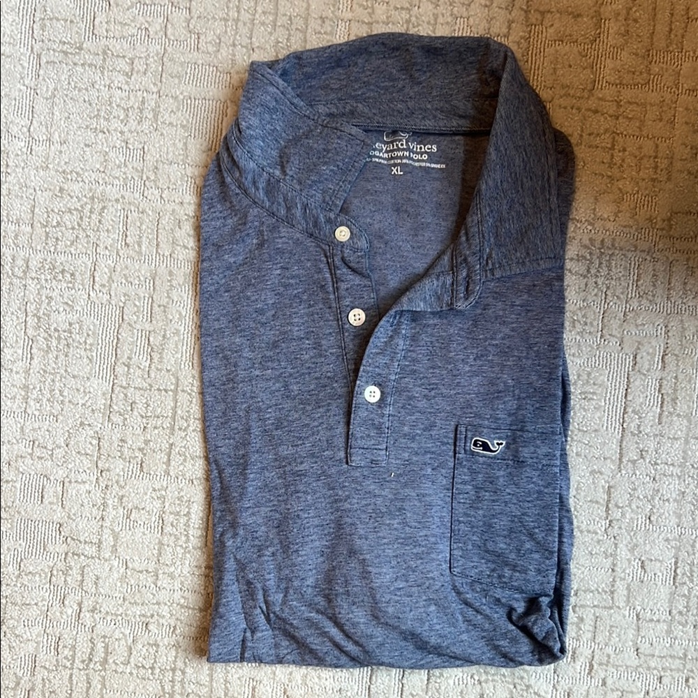 Vineyard Vines Blue Polo Shirt Classic Knit